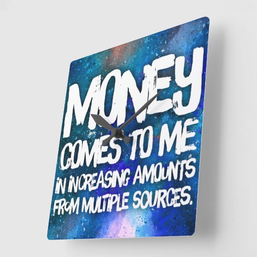 誘引金表示法引用文富 スクエア壁時計 (傾斜)