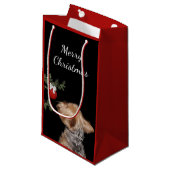 誘惑されたヨークシャーテリアクリスマス スモールペーパーバッグ (正面アングル)