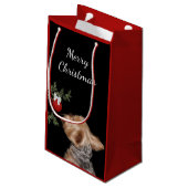 誘惑されたヨークシャーテリアクリスマス スモールペーパーバッグ (裏面アングル)