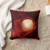 誘惑に導く抽象芸術レッドフラクタルアート クッション (ブランケット)