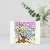 誘惑に抵抗？面白いギフトカード＆Tシャツ ポストカード (スタンド正面)