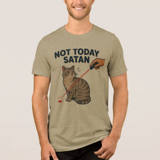 誘惑に負けない面白い猫 トライブレンドTシャツ