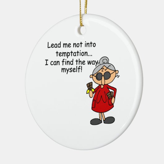 誘惑に駆られないように導く セラミックオーナメント (左)