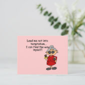 誘惑に駆られないように導く ポストカード (スタンド正面)