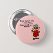 誘惑に駆られないように導く 缶バッジ (正面&裏面)