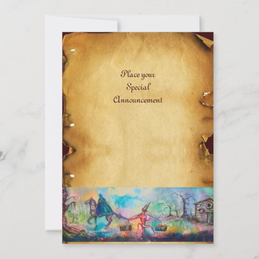 誘惑のダークナイト、悪魔の宝の羊飼い 招待状 (裏面)