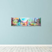 誘惑ダークナイトと悪魔の宝，青 キャンバスプリント (インサイチュ (ウッドフロア))