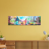 誘惑ダークナイトと悪魔の宝，青 キャンバスプリント (インサイチュ (リビング))