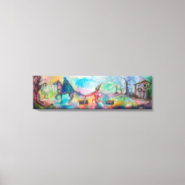 誘惑ダークナイトと悪魔の宝，青 キャンバスプリント