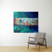 誘惑ダークナイトと悪魔の宝，青 タペストリー (インサイチュ(横))