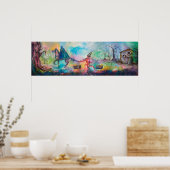 誘惑ダークナイトと悪魔の宝，青 ポスター (キッチン)