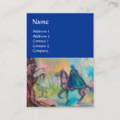 誘惑ダークナイトモノグラムブライトブルーブラウン 名刺 (正面)