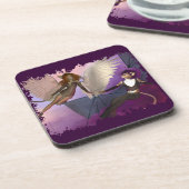 誘惑プラスチックのコースター コースター (左側)