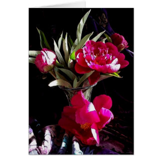 誘惑的で赤いシャクヤク