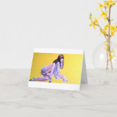 誘惑的なクロール – 空白のノートカード カード (黄色い花)