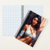 誘惑的な外観の少女ノートブック ノートブック (内側)