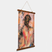 誘惑的な女性体つるのタペストリー 吊り下げ型タペストリー (傾斜あり)