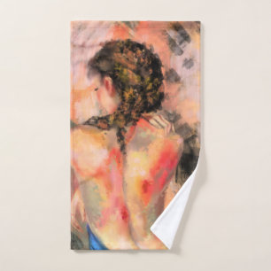誘惑的な女性 – 抽象芸術女性体絵画ズアート バスタオルセット