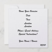 誘惑的な招待状 - SRF 招待状 (裏面)