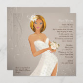 誘惑的な花嫁-ブライダルシャワーの招待状 招待状 (正面/裏面)