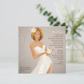 誘惑的な花嫁-ブライダルシャワーの招待状 招待状 (スタンド正面)