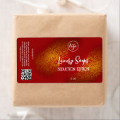 誘惑的な金ゴールド斑点せっけんラベル ラベル (インサイチュ)