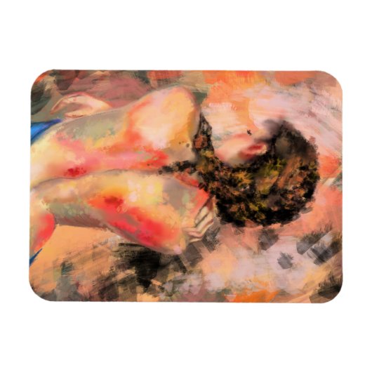 誘惑的レディーアートウーマン体マグネット マグネット (横)