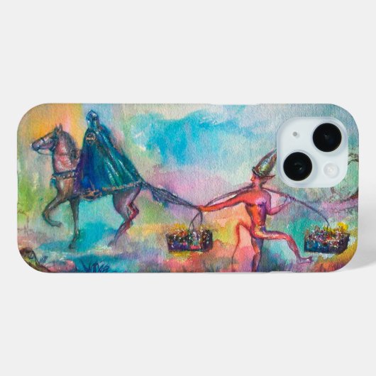 誘惑/闇の騎士と悪魔の宝ブルー Case-Mate iPhoneケース (裏面 (横))