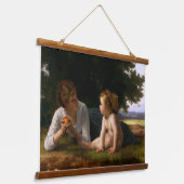 誘惑William Bouguerau 吊り下げ型タペストリー (傾斜あり)