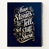 語るべき話がある、示すべき物がない ノートブック (裏面)