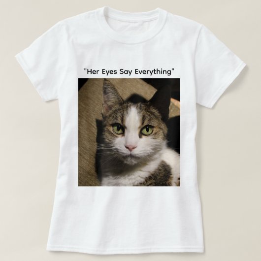 "語る瞳" Tシャツ (デザイン正面)