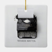 語事タイプライター セラミックオーナメント (裏面)