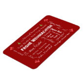 語学の聖降誕祭違うお目出度え マグネット (左側)