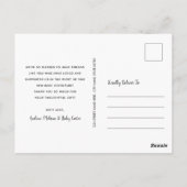 誠にありがとう | 黒 | ベビー写真感謝カード ポストカード (裏面)