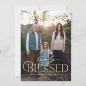 誠に祝福されたホリデー写真カード シーズンカード (正面)