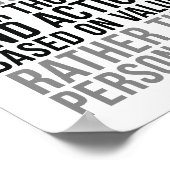 誠実さは自分の考えや行動を選ぶ ポスター (角)