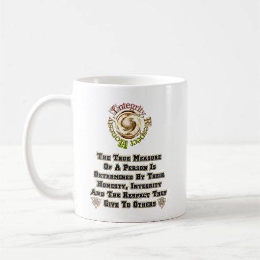 誠実さ尊重MXT コーヒーマグカップ (左)