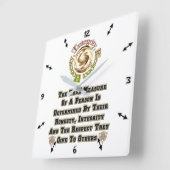 誠実さ尊重MXT スクエア壁時計 (傾斜)