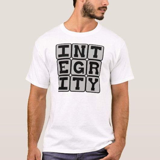誠実さ、やる気 Tシャツ (正面)