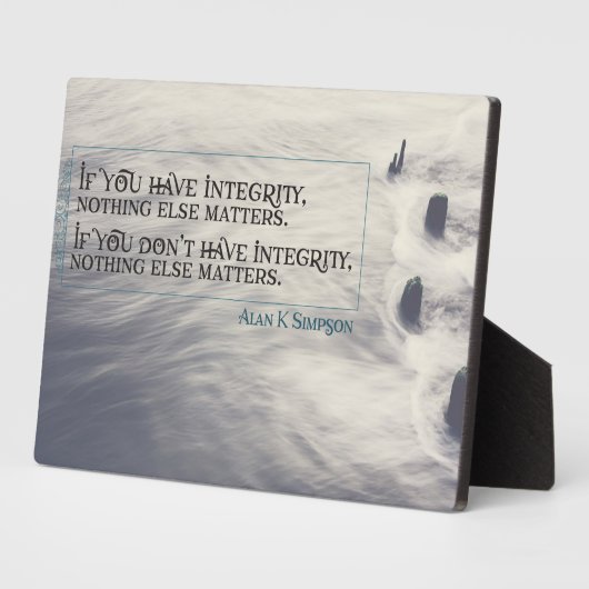 誠実である フォトプラーク (側面)