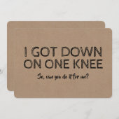 誠実なおもしろいグロムスマンまたは花婿介添人提案 招待状 (正面/裏面)