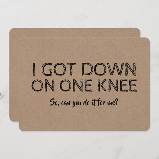 誠実なおもしろいグロムスマンまたは花婿介添人提案 招待状 (正面/裏面)