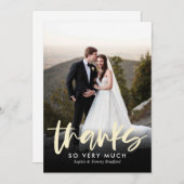 誠実なフ感謝していラットありがとうご注意カード 招待状 (正面/裏面)