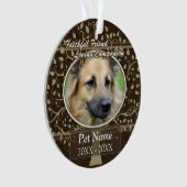 誠実な友人カスタムなペット悔やみや弔慰 オーナメント (正面)