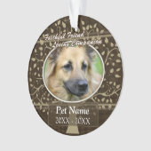 誠実な友人カスタムなペット悔やみや弔慰 オーナメント (正面)