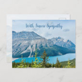 誠実な哀悼 平和的な青い山のポストカード ポストカード (正面/裏面)