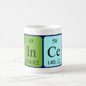 誠実な定期的なテーブル名mag コーヒーマグカップ (中央)