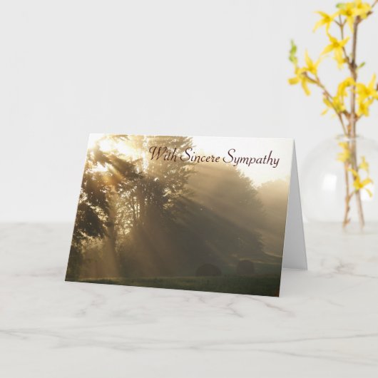 誠実な悔やみや弔慰 カード (黄色い花)