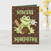 誠実な悔やみや弔慰 カード (黄色い花)