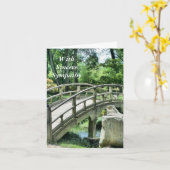 誠実な悔やみや弔慰 – ガーデンとブリッジ カード (黄色い花)